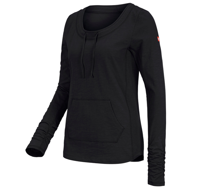 e.s. Long sleeve cotton slub, ladies'