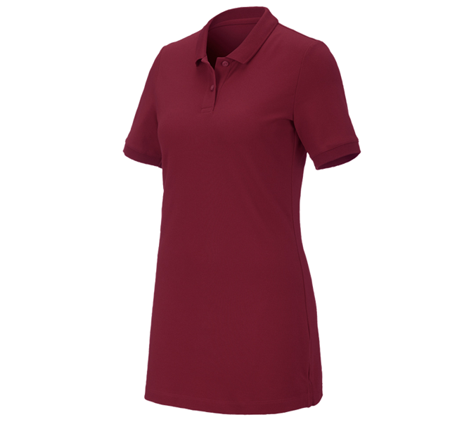 e.s. Pique-Polo cotton stretch, femmes, long fit