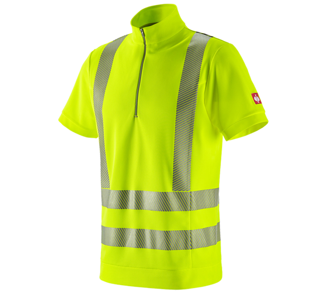 e.s. High-vis functional ZIP-t-shirt UV