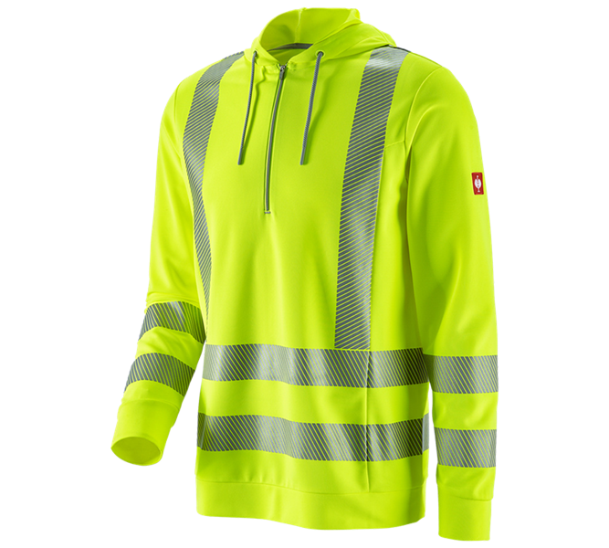 Main view, Long Sleeve T-Shirts, e.s. High-vis functional hoody-longsleeve UV, high-vis yellow