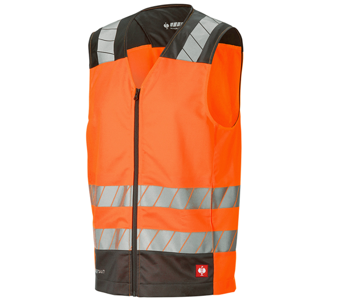 Main view, Clothing, High-vis bodywarmer e.s.motion 24/7, high-vis orange/anthracite