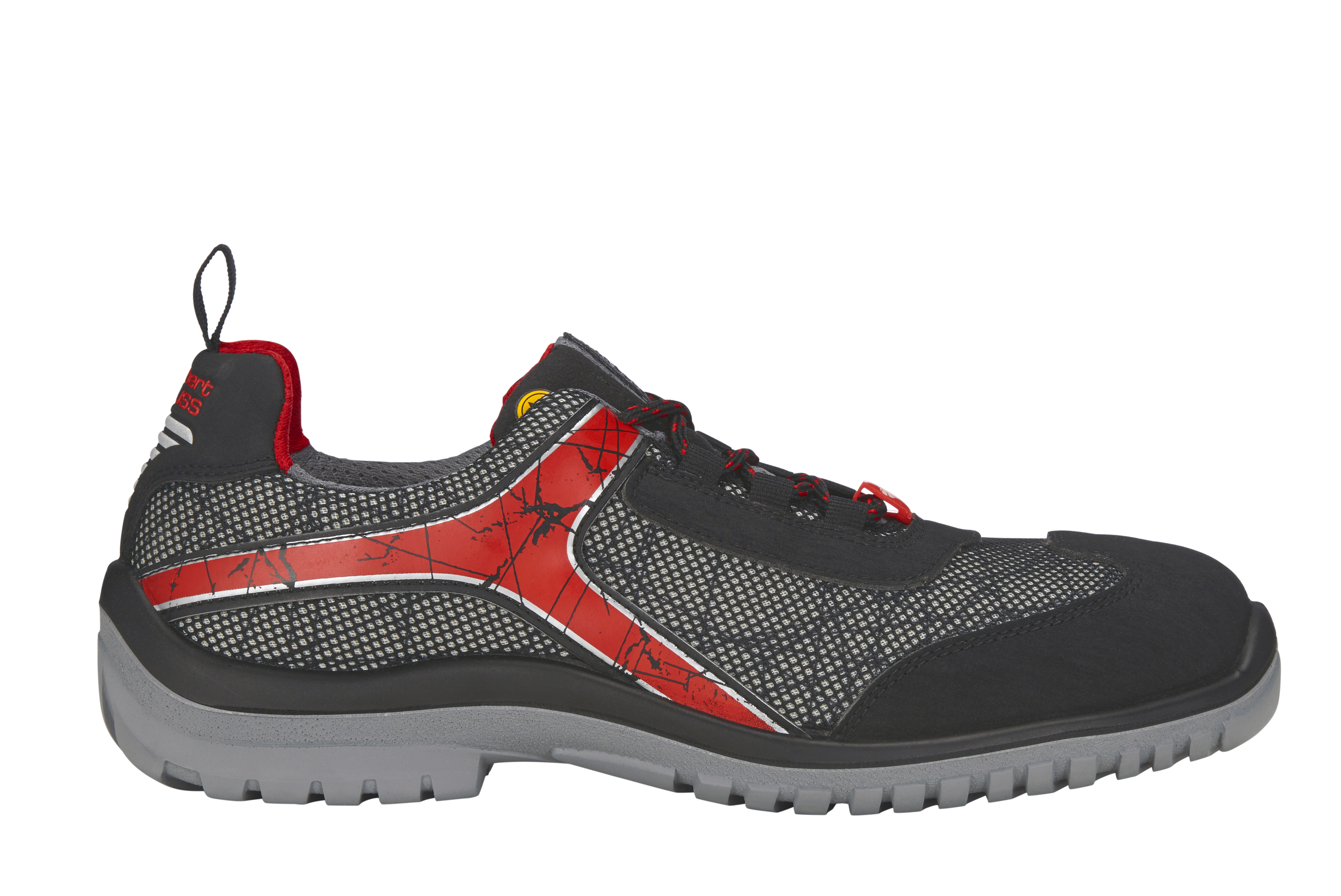 S1: e.s. S1 Chaussures basses de sécurité Spider + graphite/noir/rouge