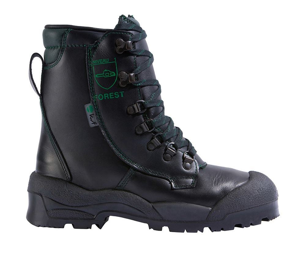 Vêtements sylviculture /anti coupures: S2 Chaussures de sécurité de forestier Alpin + noir