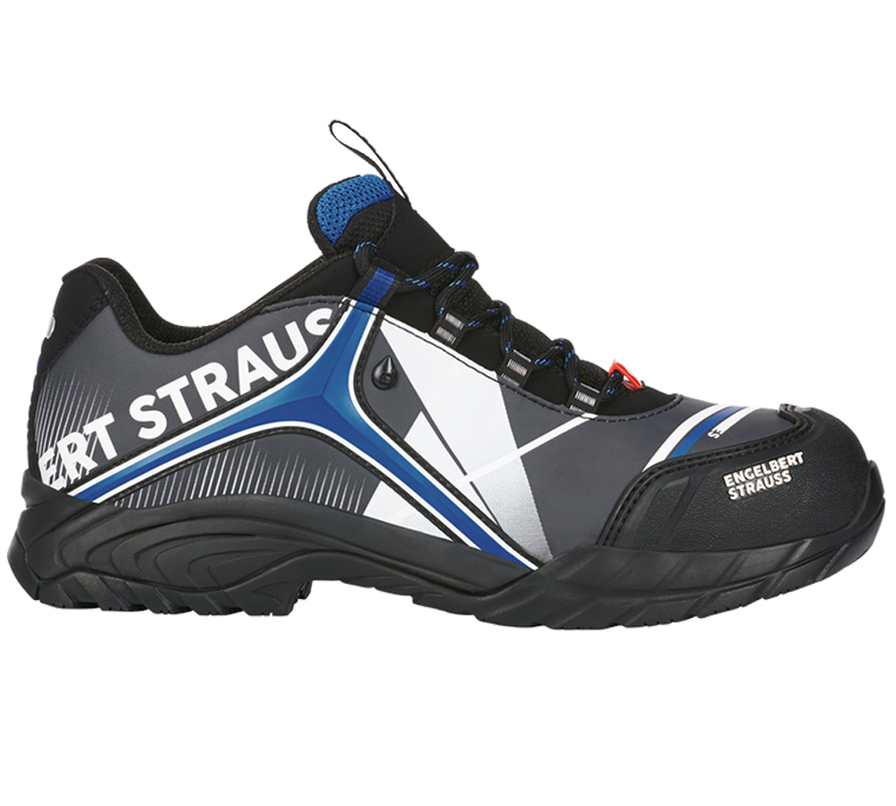 Safety Trainers: e.s. S3 Chaussures basses de sécurité Turais + graphite/bleu gentiane