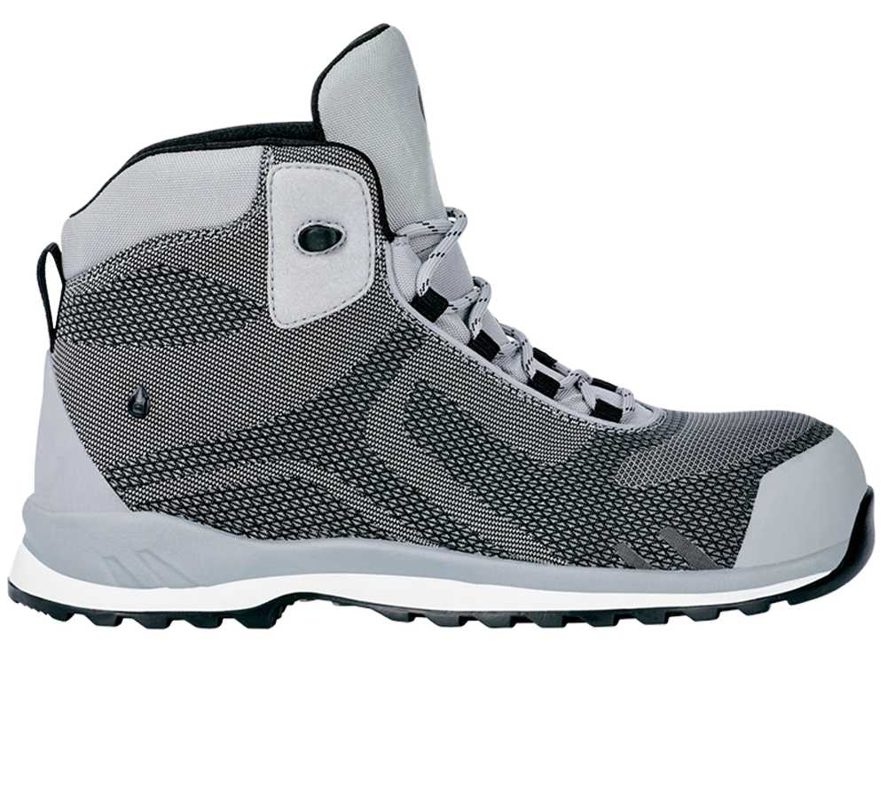 Safety Trainers: e.s. S3 Safety boots Zardik mid + white/platinum