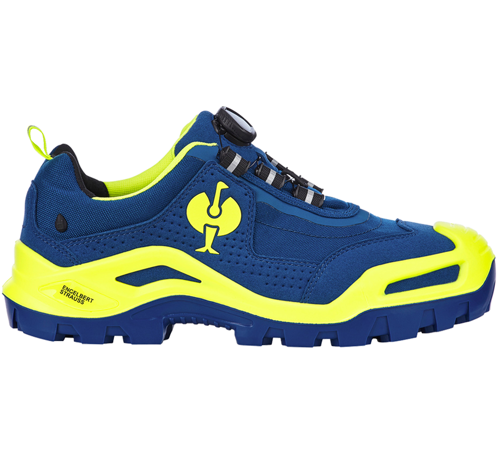 Chaussures: S3 Chaussures hautes de sécurité e.s.Kastra II low + bleu royal/jaune fluo