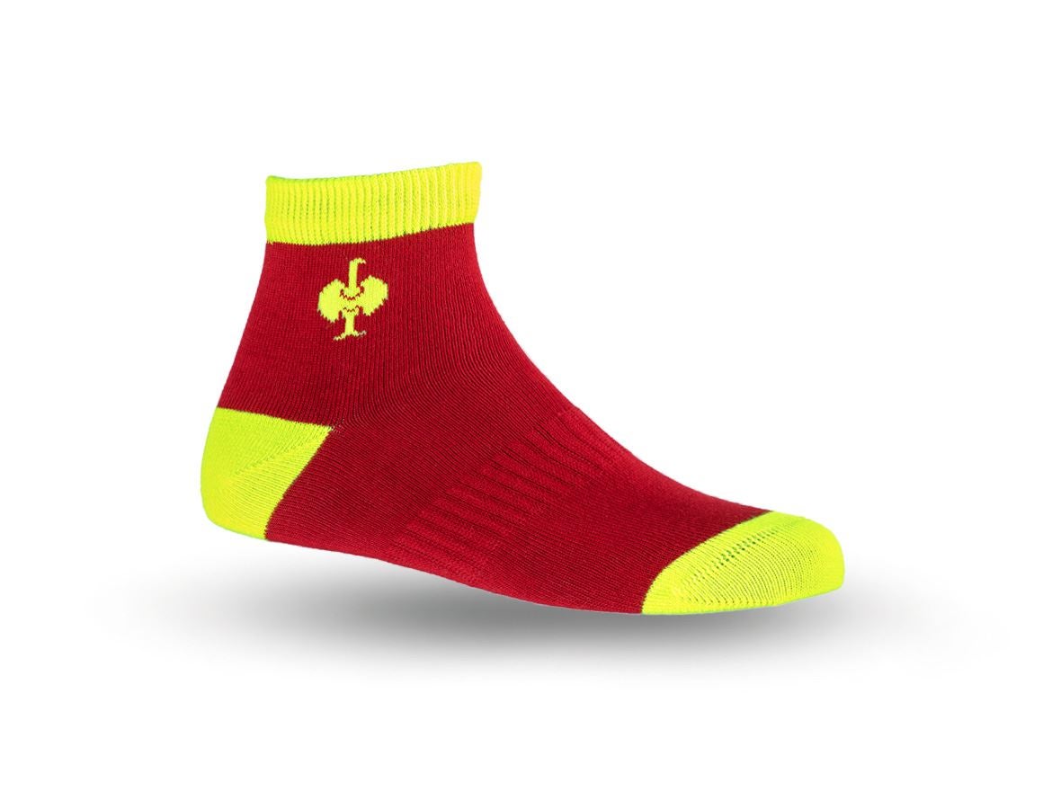 Accessoires: e.s. Chaussettes Allround Classic light/mid, enfa. + rouge vif/jaune fluo