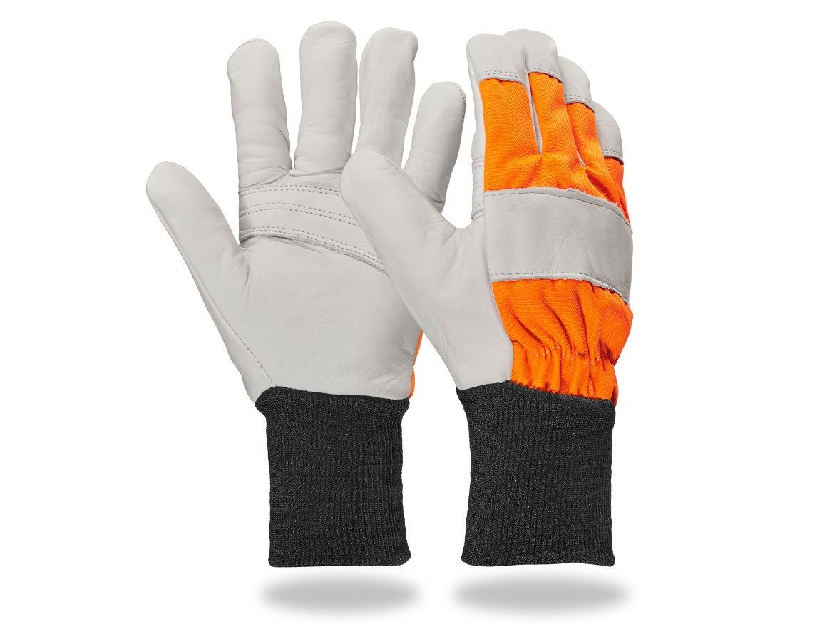 Forestry / Cut Protection Clothing: Leather forestry cut protection gloves