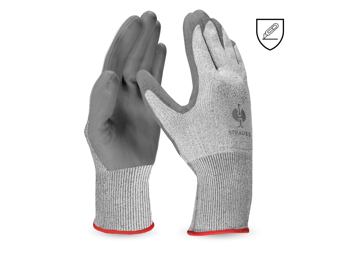 Coated: PU cut protection gloves, level C