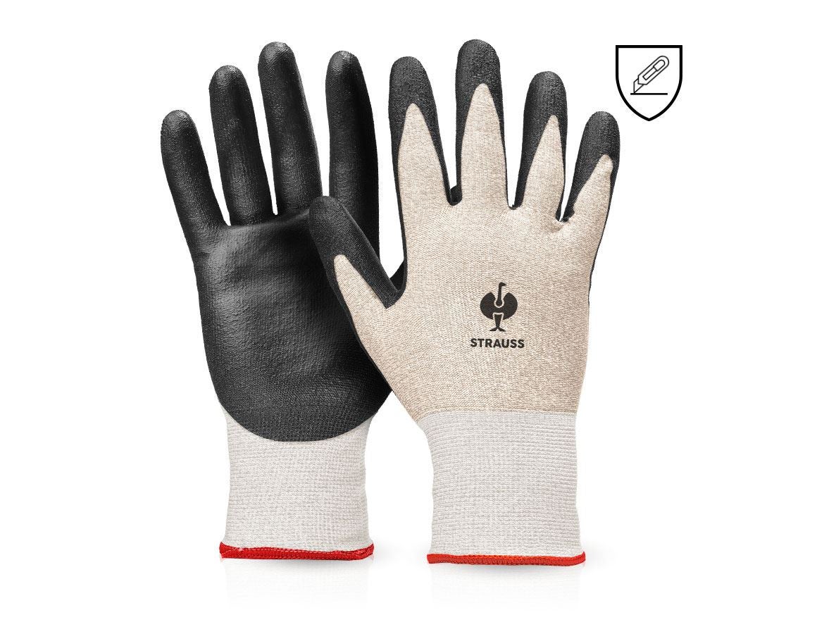 Coated: PU cut protection gloves, level B