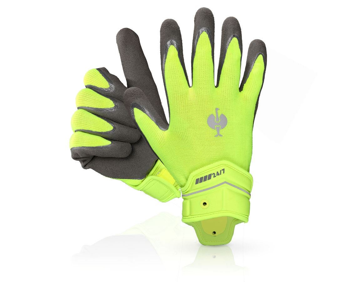 Revêtement: Gants hybrides e.s.motion 24/7 + jaune fluo/anthracite