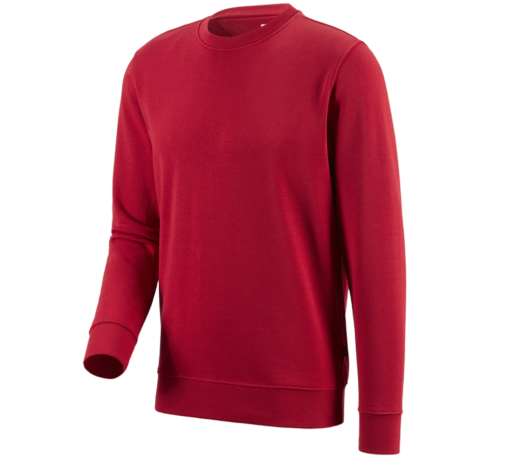 Installateurs / Plombier: e.s. Sweatshirt poly cotton + rouge