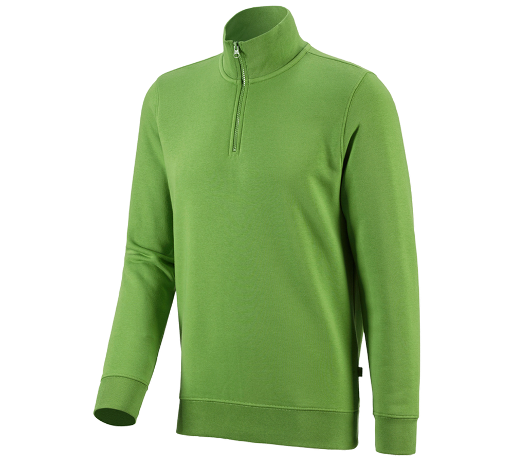 Gardening / Forestry / Farming: e.s. ZIP-sweatshirt poly cotton + seagreen