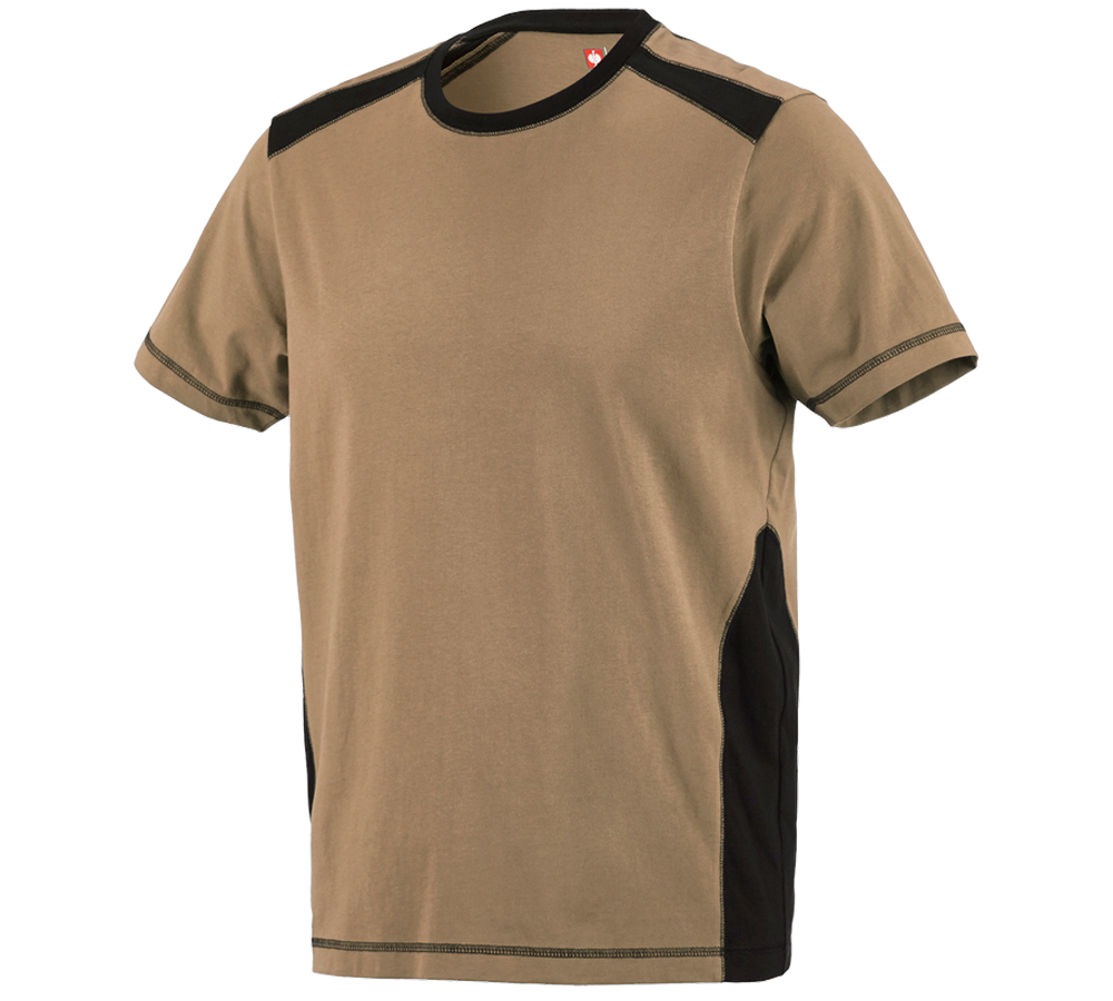 Menuisiers: T-shirt  cotton e.s.active + kaki/noir