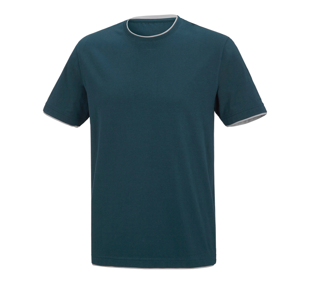 Topics: e.s. T-shirt cotton stretch Layer + seablue/platinum
