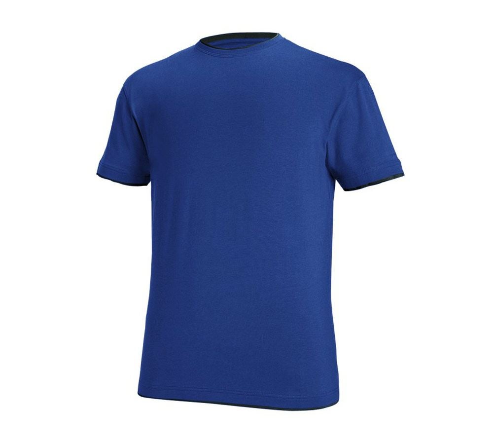 Topics: e.s. T-shirt cotton stretch Layer + royal/black