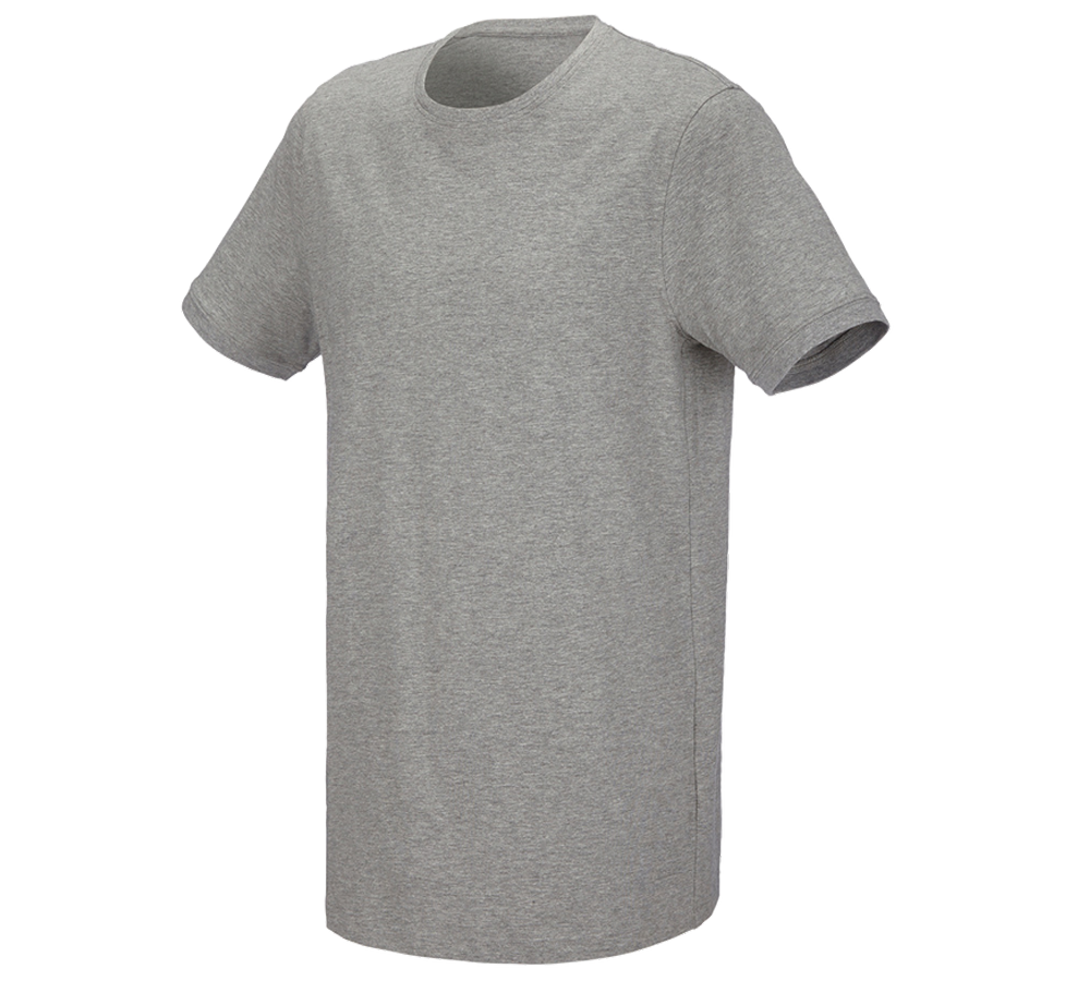 Thèmes: e.s. T-Shirt cotton stretch, long fit + gris mélange