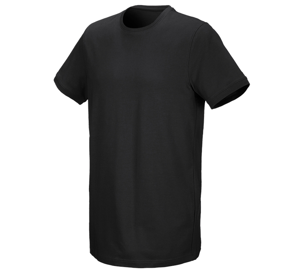 Plumbers / Installers: e.s. T-shirt cotton stretch, long fit + black