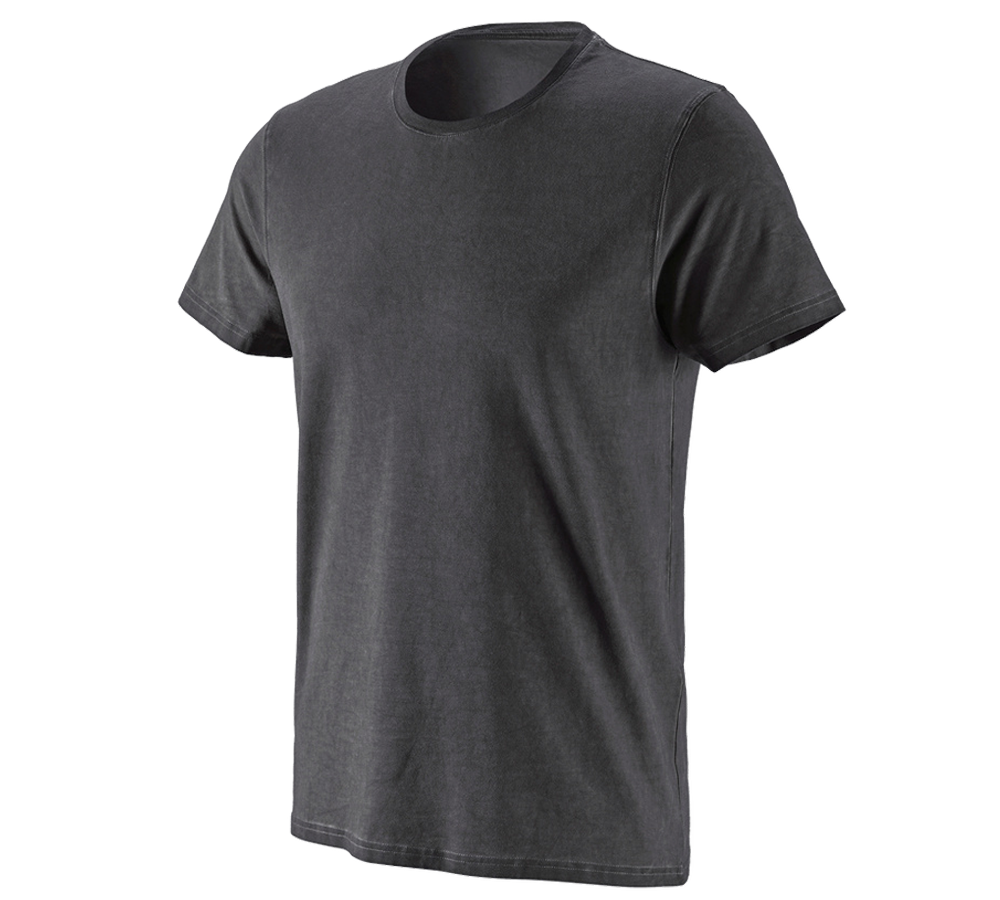 Hauts: e.s. T-Shirt vintage cotton stretch + noir oxyde vintage
