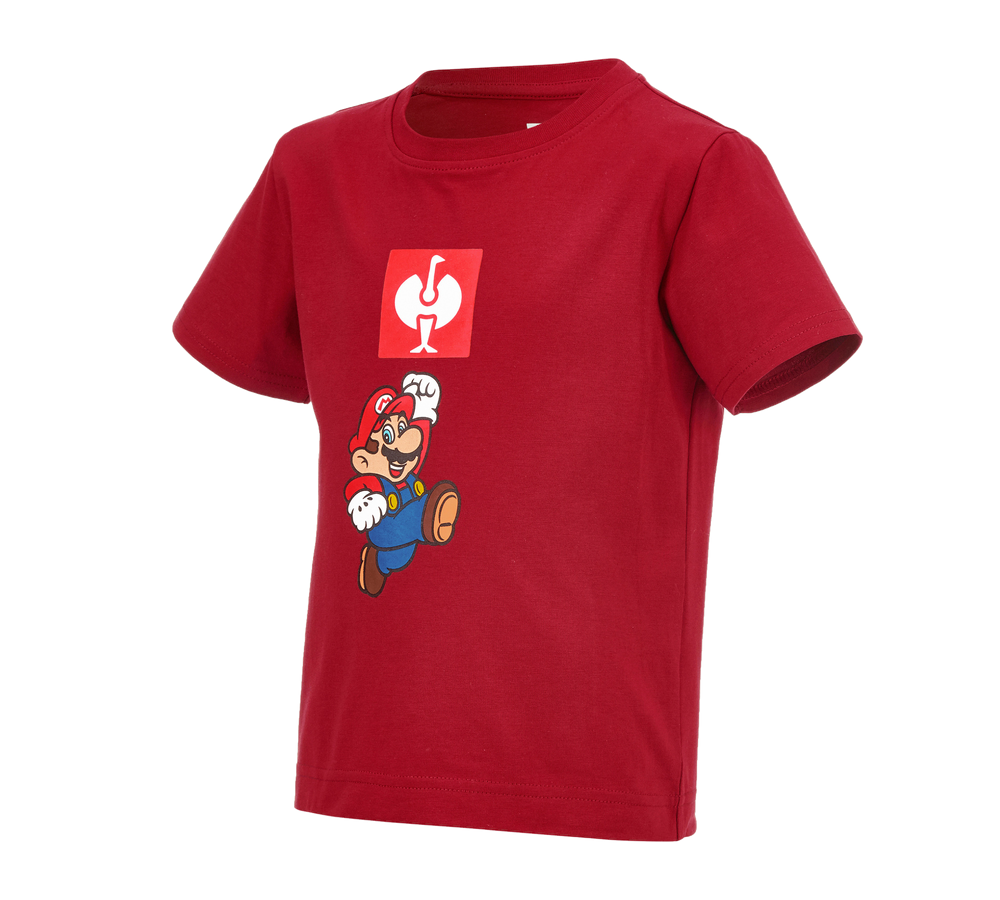 Super Mario T shirt children s fiery red Strauss