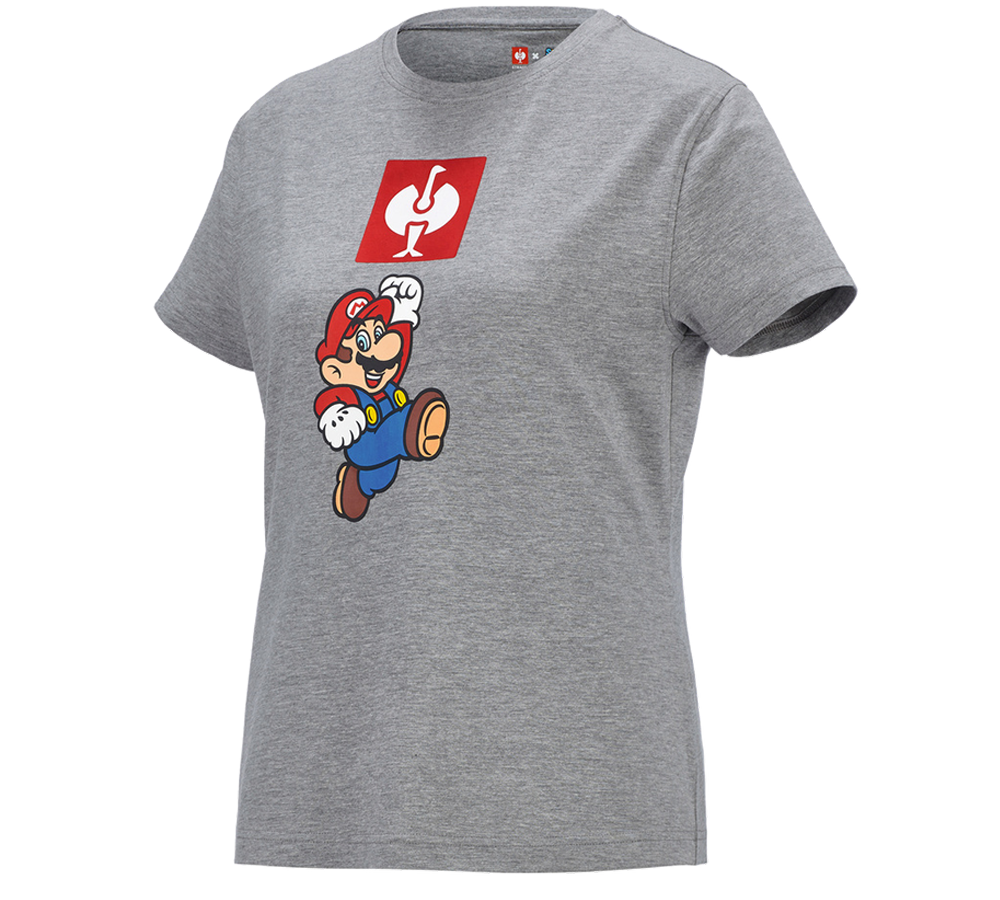 Collaborations: Super Mario T-shirt, ladies’ + grey melange