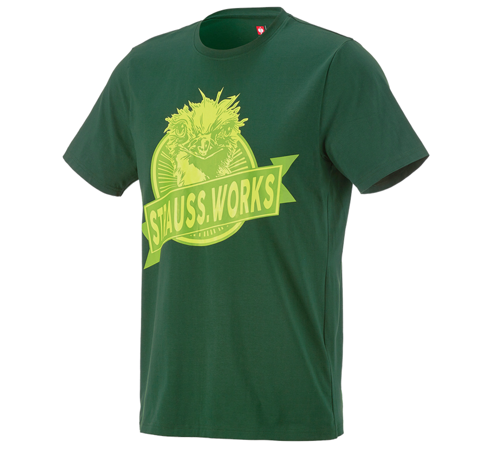 Hauts: e.s. T-shirt strauss works + vert