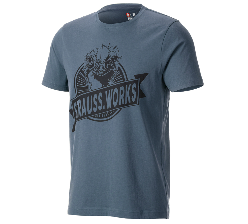 Hauts: T-shirt e.s.iconic works + bleu oxyde