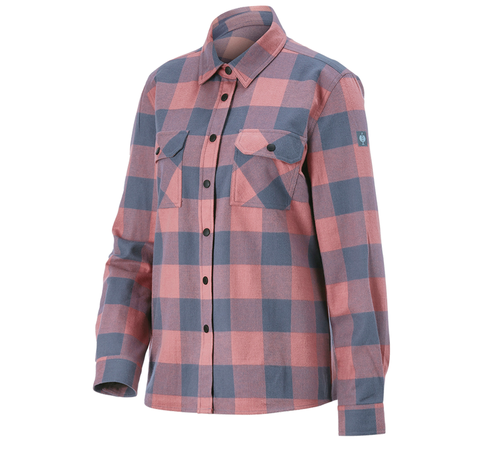 Shirts, Pullover & more: Check shirt e.s.iconic, ladies' + quartz pink/oxidblue