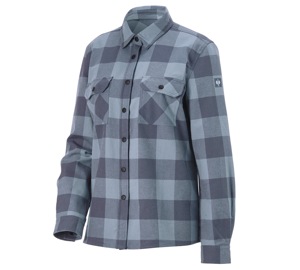 Shirts, Pullover & more: Check shirt e.s.iconic, ladies' + carnation blue/oxidblue