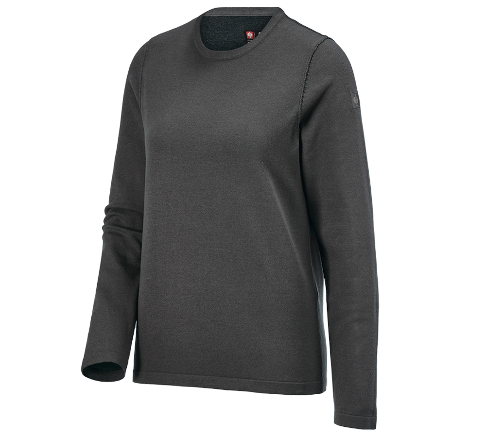 Shirts, Pullover & more: Knitted pullover e.s.iconic, ladies' + carbongrey