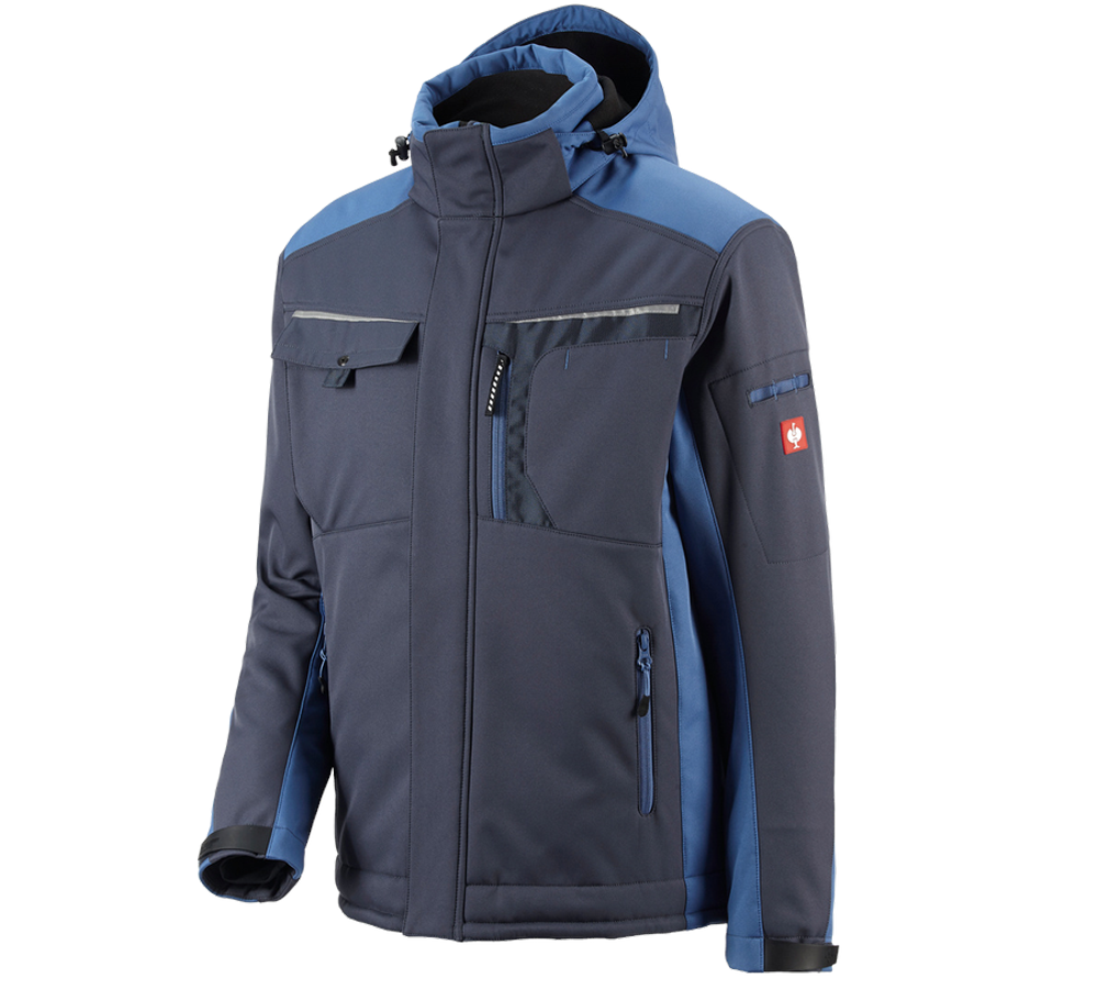 Cold: Softshell jacket e.s.motion + pacific/cobalt