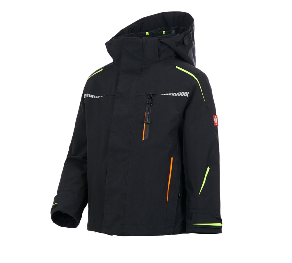 Cold: 3 in 1 functional jacket e.s.motion 2020,  childr. + black/high-vis yellow/high-vis orange