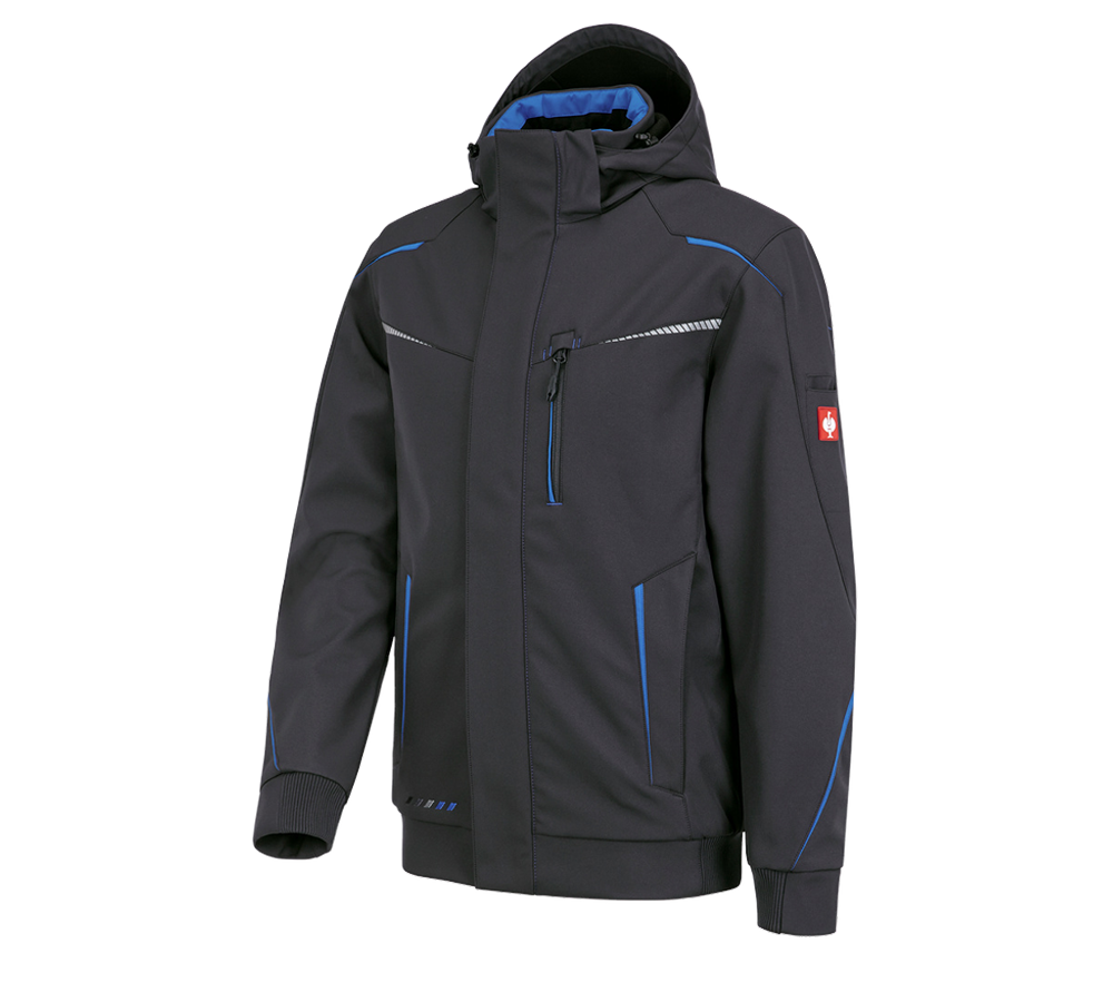 Work Jackets: Winter softshell jacket e.s.motion 2020, men's + graphite/gentianblue