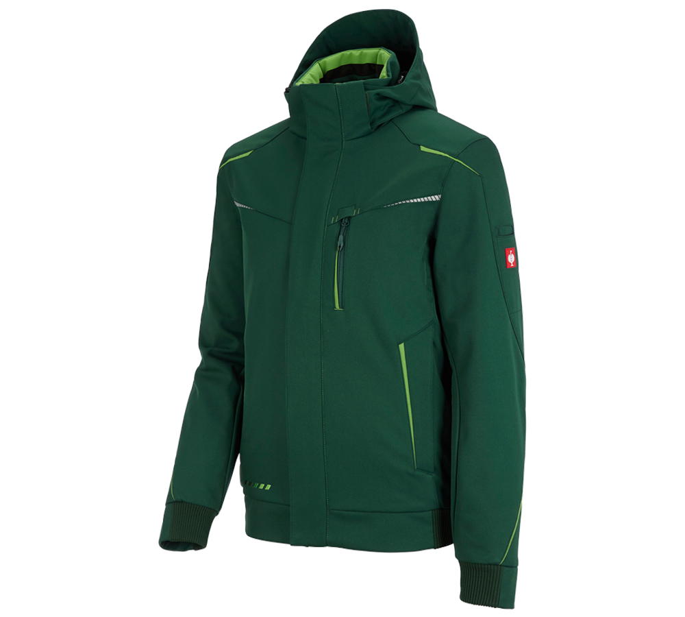 Cold: Winter softshell jacket e.s.motion 2020, men's + green/seagreen