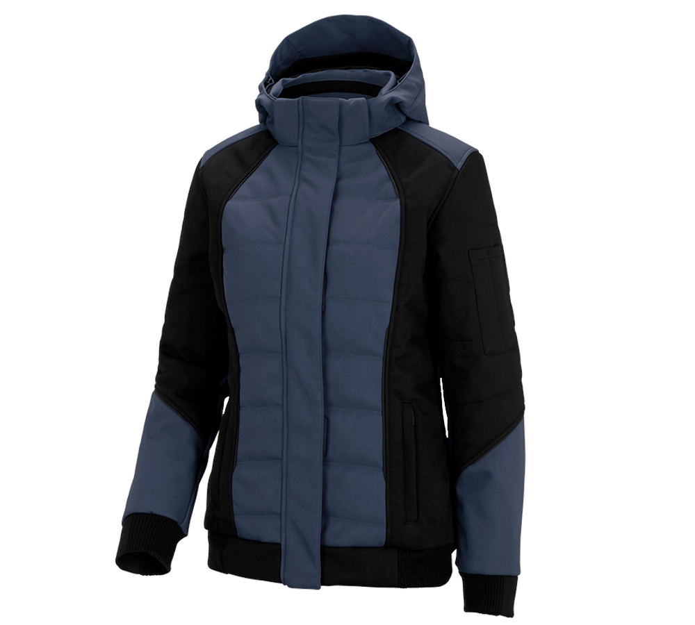 Cold: Winter softshell jacket e.s.vision, ladies' + pacific/black