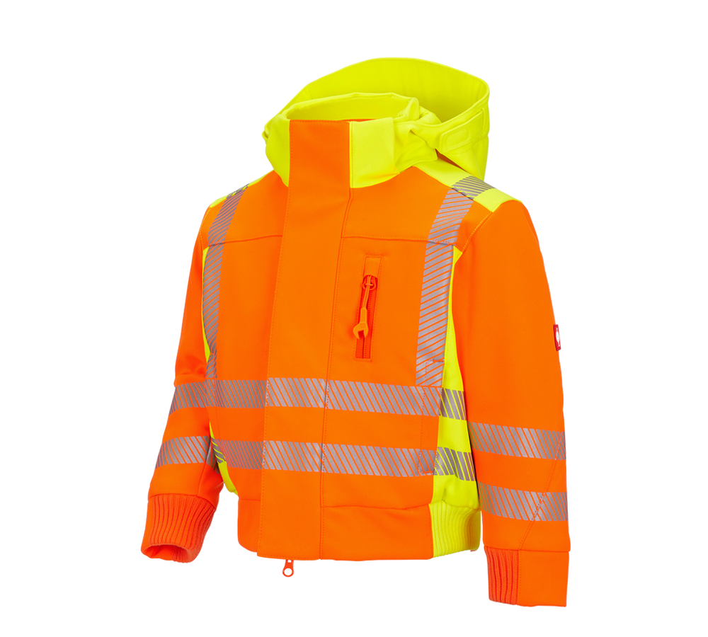 Cold: High-vis winter softsh. jacket e.s.motion 2020,c + high-vis orange/high-vis yellow