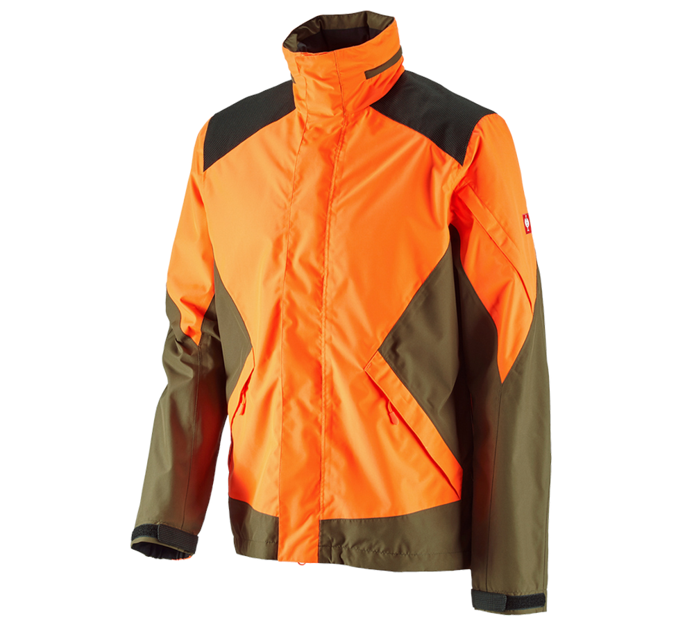 Gardening / Forestry / Farming: e.s. Forestry rain jacket + high-vis orange/mudgreen
