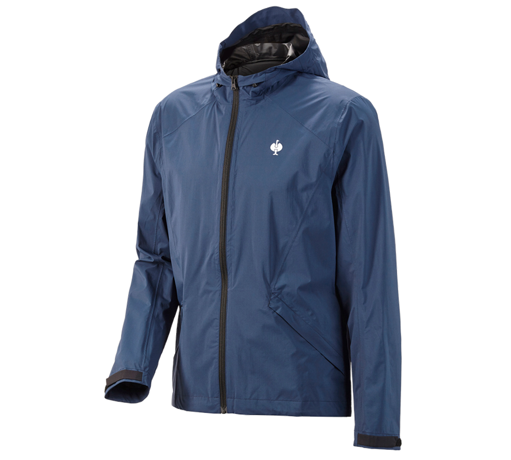 Vestes de travail: Coupe-vent light-pack e.s.trail + bleu profond/blanc