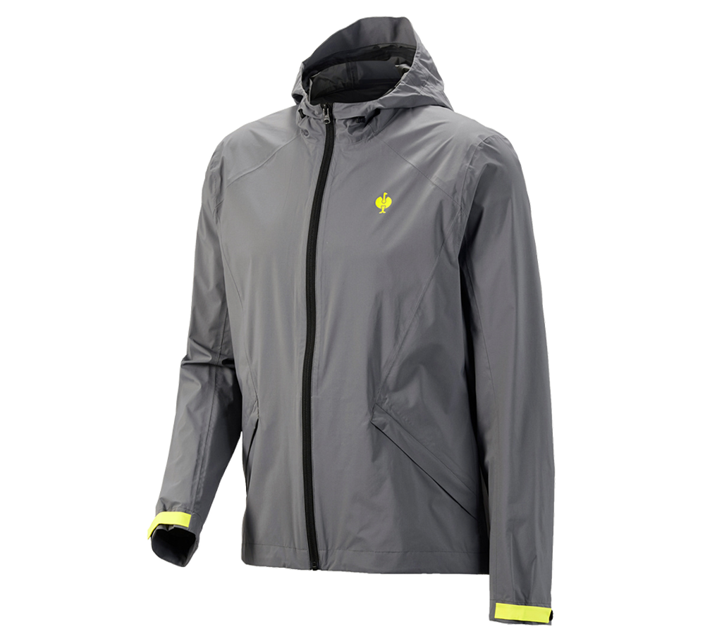 Vestes de travail: Coupe-vent light-pack e.s.trail + gris basalte/jaune acide
