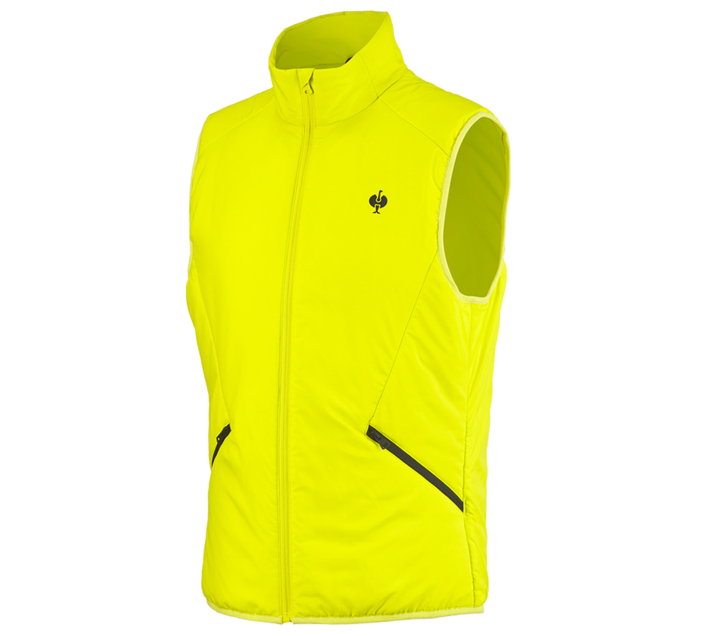 Gilets de travail: Gilet e.s.trail + jaune acide/noir