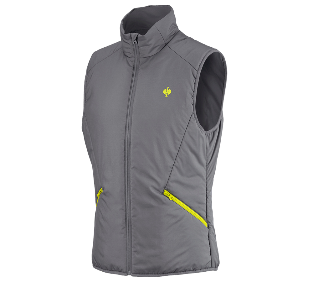 Gilets de travail: Gilet e.s.trail + gris basalte/jaune acide