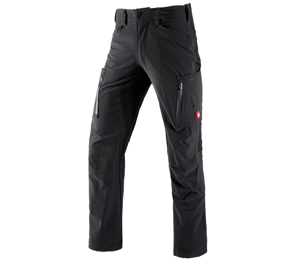 Work Trousers: Cargo trousers e.s.vision stretch, men's + black
