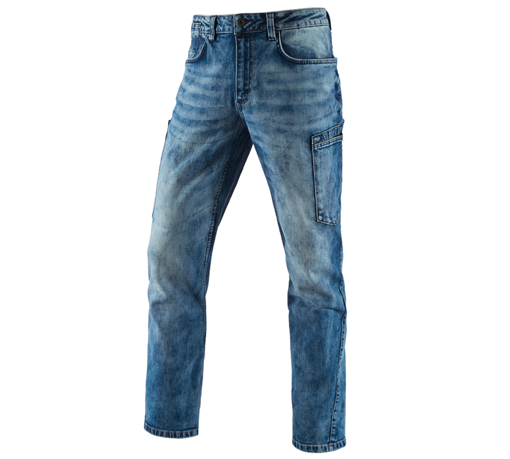 Pantalons de travail: e.s. Jeans à 7 poches + lightwashed