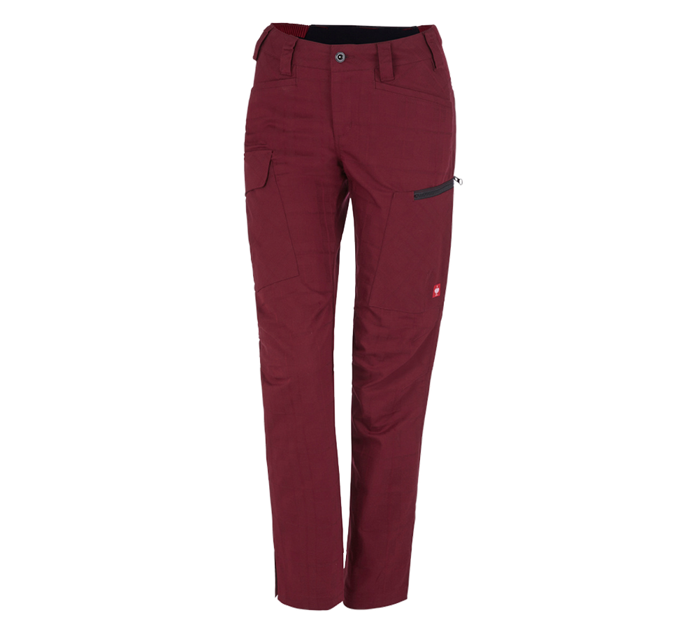 Work Trousers: e.s. Trousers pocket, ladies' + ruby
