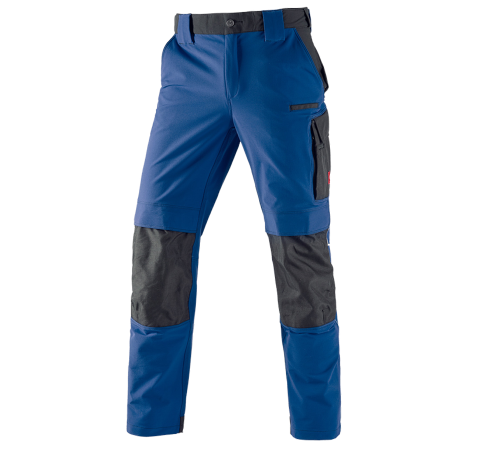 Menuisiers: Fonct. pantalon à taille élast. e.s.dynashield + bleu royal/noir