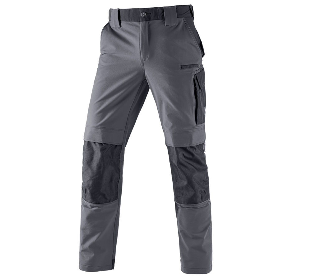 Menuisiers: Fonct. pantalon à taille élast. e.s.dynashield + ciment/noir