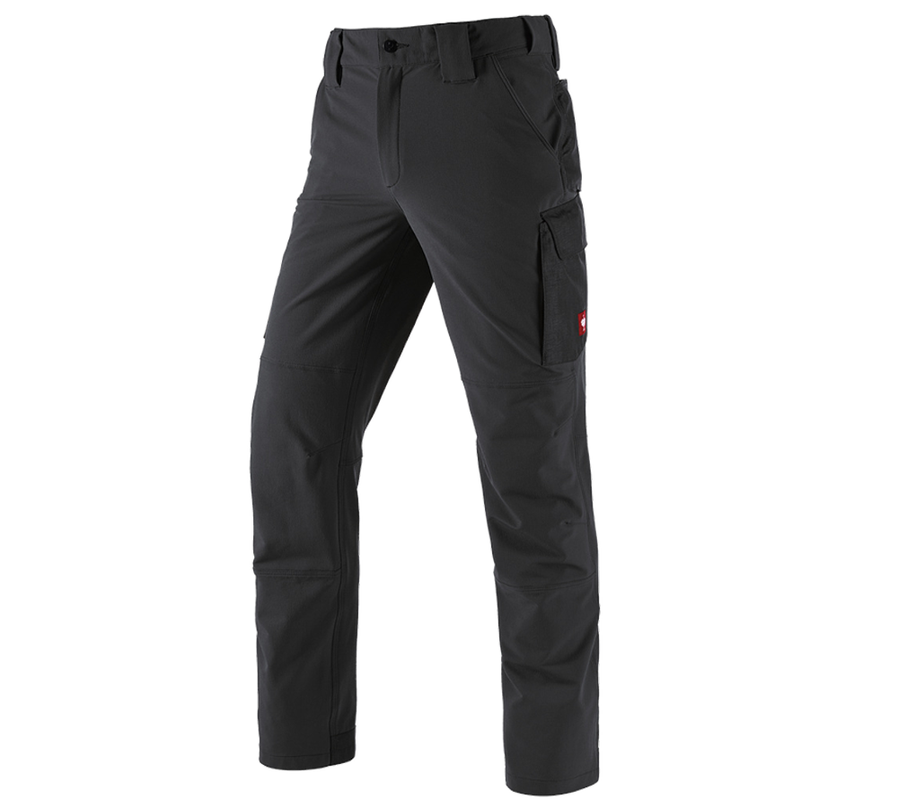 Joiners / Carpenters: Winter funct. cargo trousers e.s.dynashield solid + black