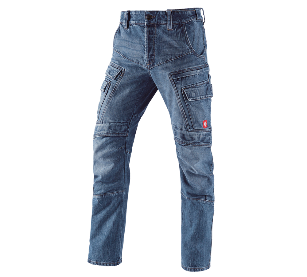 Thèmes: e.s. Jeans de travail cargo POWERdenim + stonewashed