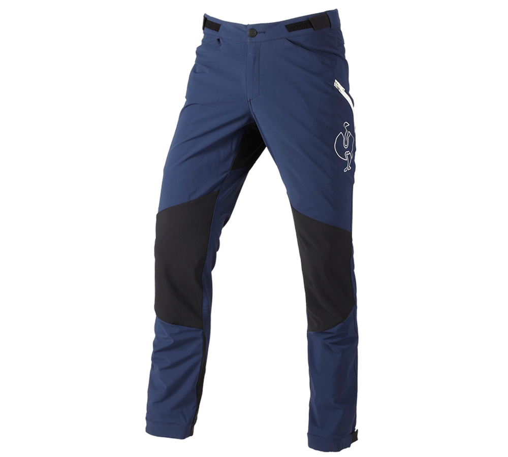 Pantalons de travail: Pantalon de fonction e.s.trail + bleu profond/blanc