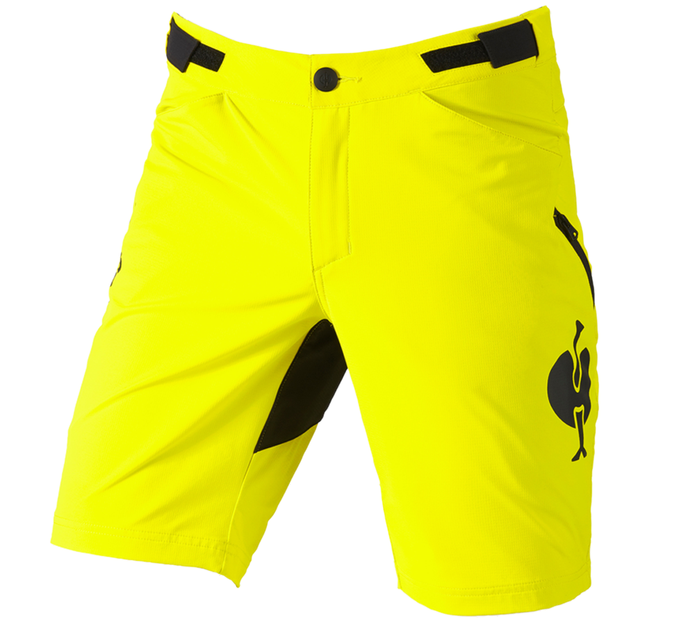 Pantalons de travail: Fonctionnelle short e.s.trail + jaune acide/noir